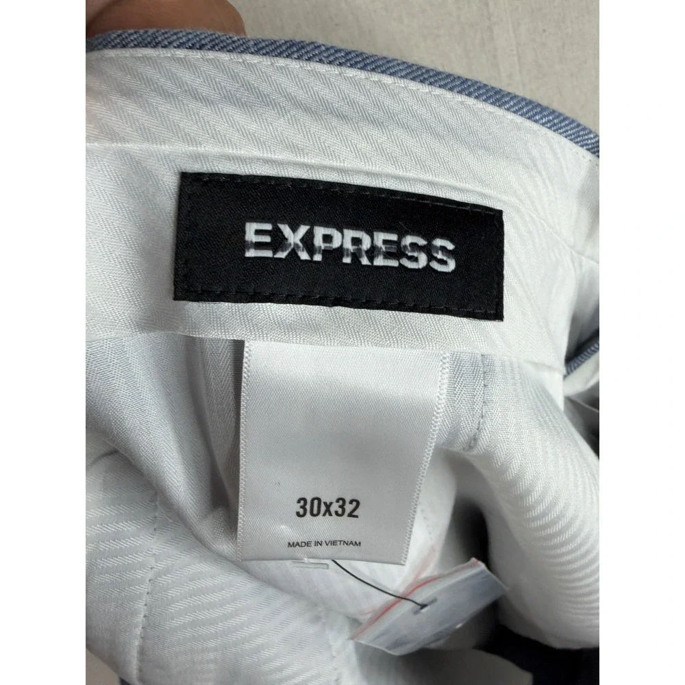 New Express Men's Cropped Removable Belt High Rise Paper bag Pants‎ Size 30 x 32